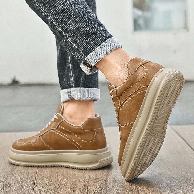 Men's Height-Enhancing Platform Shoes - 8CM or 6CM Elevation, Thick Sole, Casual Sports Style
