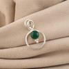 Green Onyx Cab Gemstone 925 Sterling Silver Jewelry Designer Pendant 1.2" For Her PP-68-23