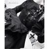 Jundakara Long Sleeve Dress with Cute and Perfect for a Sickly French or Idol Perfect for and Size M Women's Shorts, Lace, Cross, Ribbon, Ruffles,