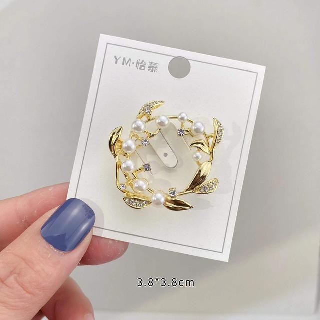 Exquisite Brooch Corsage Pin Fixed Clothes Accessories Anti -Light Buckle Flowers Animal Imitation Pearl Zircon Brooch