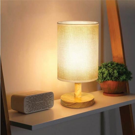 Small Table Lamp Bedside Light Flicker Free Soft Glow Eye Protection USB Warm LED Light Reading Lamp