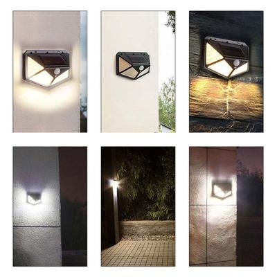 IP65 Waterproof Motion Sensor Light 100 LED Beads PIR Motion Sensor Solar Street Lights Portable 270 Degree Solar Lamp