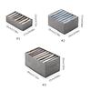Non Woven Fabric Pants Organizer Foldable Pants Storage Box with Multiple Compartments Durable Trousers Organizers