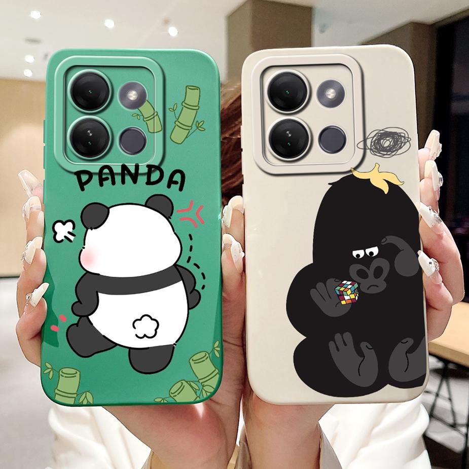For Infinix Smart 7 HD Case X6516 Cute Funny Cartoon Cover Shockproof Phone Case For Infinix Smart 7 Plus Smart7 X6515 Soft Bags