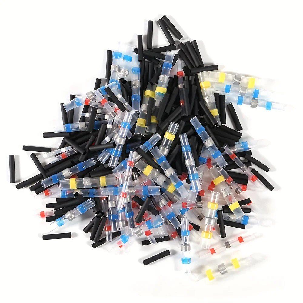 Heat Shrink Solder Ring Wire Connectors: 320-860 pcs Butt Splice Kit