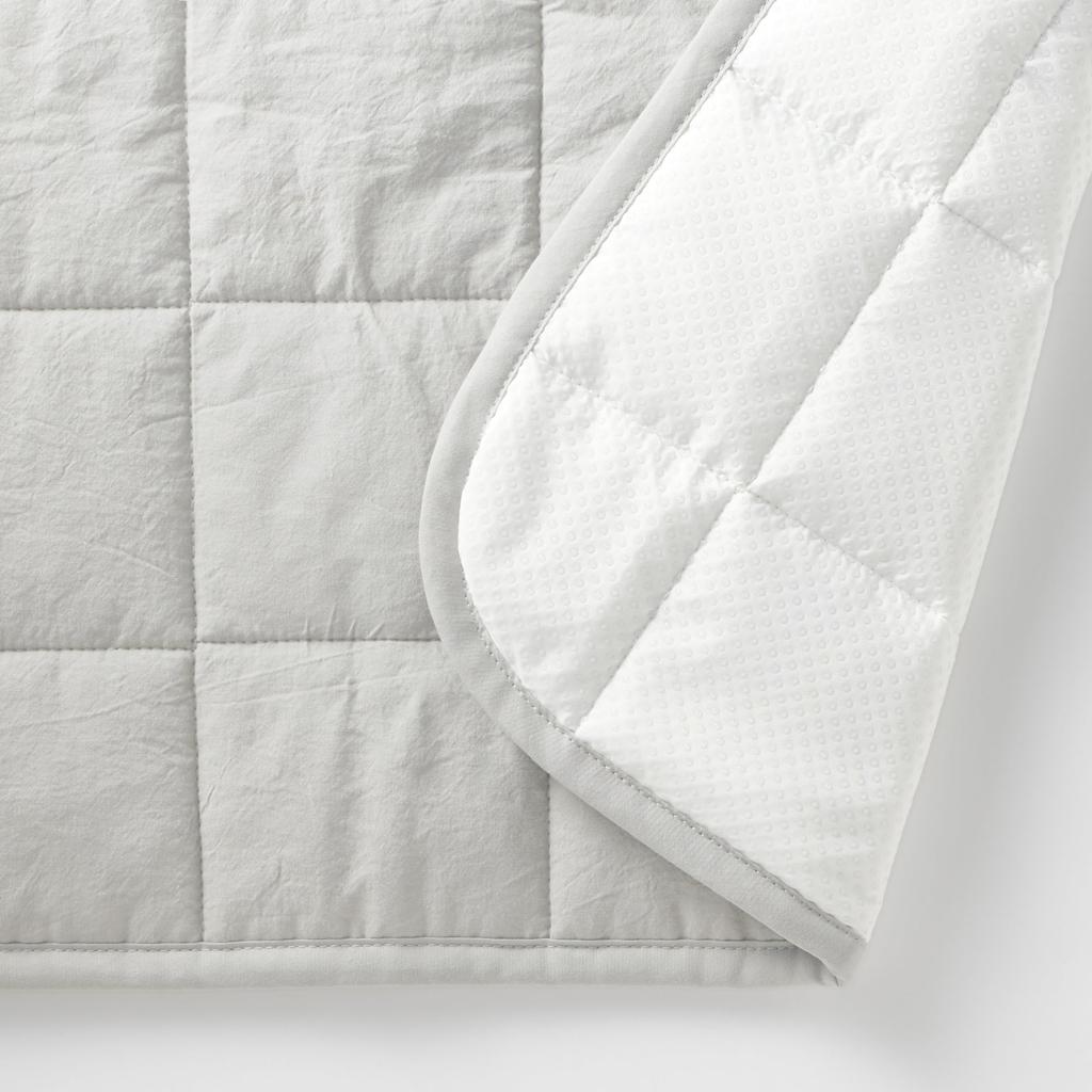 MUJI Non-Slip Washed Cotton Mattress Pad, SD Gray, 84732621