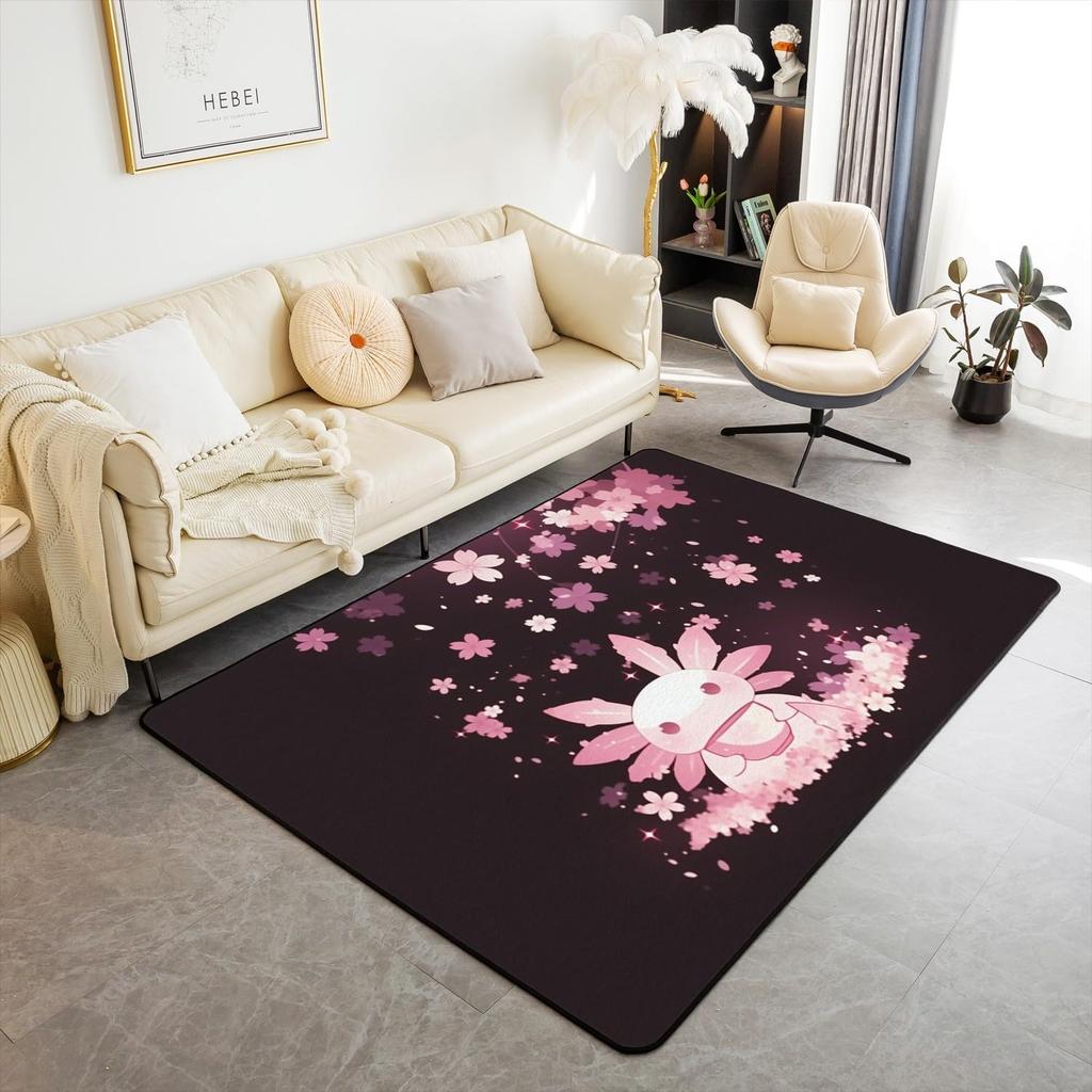 Ocean Themed Living Room Rugs for Bedroom Area Rug Octopus Decor Carpet for Boys Girls Teens Tentacles Indoor Floor Mat Black