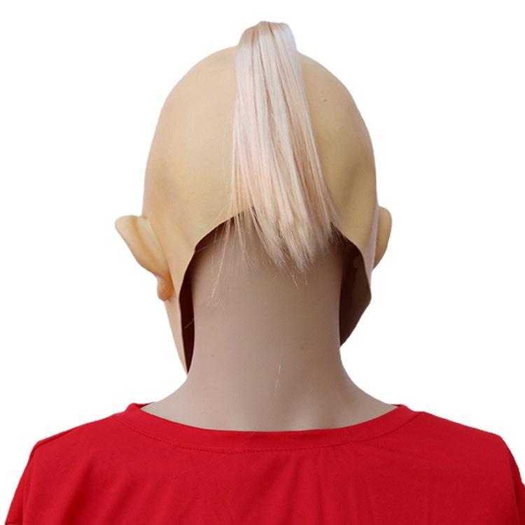 Halloween horror mask, cross-eyed monster, scary latex headgear, party, bar, escape room, performance prop