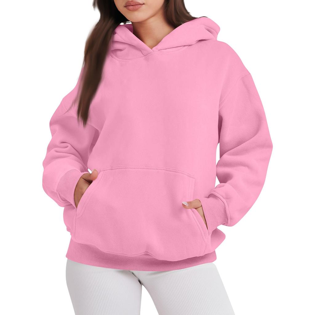 Dámské oversized mikiny svetr mikiny fleecové svetry dlouhý rukáv s kapsami zimní podzimní outfity