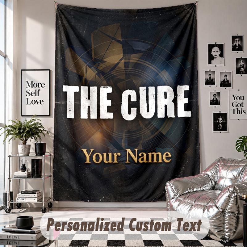 Wandbehang mit individuellem Namen & Text, The Cure Dekorationstuch für das Schlafzimmer