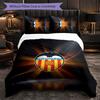 Valencia FC Themed Bedding 3Pcs Duvet Cover Set Decorative Bed Linen For Teen Room Home Decoration