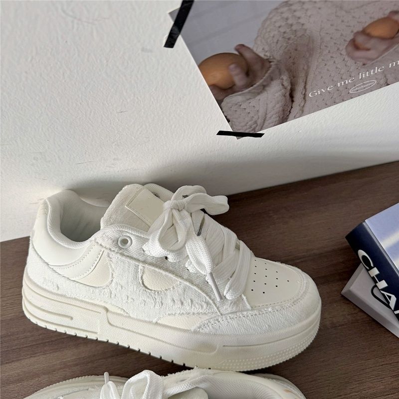 Niche Denim Blue Board Women's Ins Tide  Spring New Versatile Platform Casual Shoes