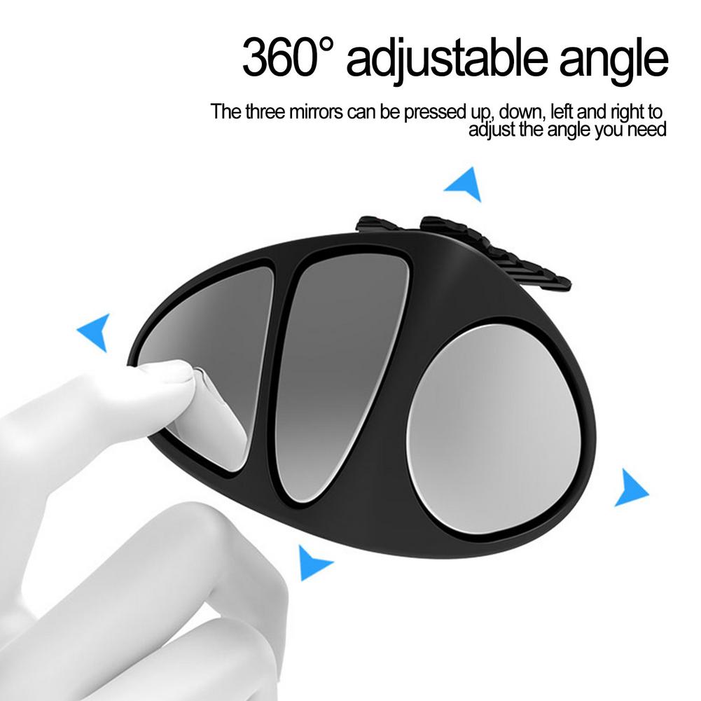 3 In 1 Car Blind Spot Mirror Wide Angle Mirror 360 Rotation Adjustable Convex Rear View Mirror View Front Wheel Auto Car