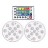 2Pcs Swimming Pool Lamp IP68 16 Colors RGB Magnet Underwater Light for Fish Tank Fountain Pond