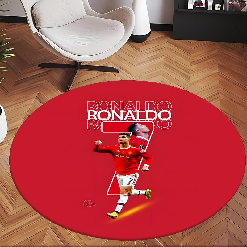 Ronaldo (14) Round Office Rug Decorative Floor Rug for Office Bedroom Living Room and Home Space