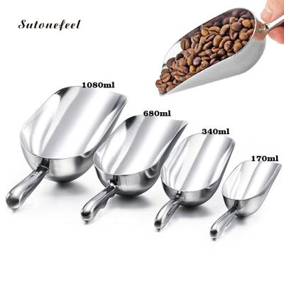 Pelle à Glace 1080ML Pelle en Alliage d'Aluminium Pour Glace en Grains Grains de Café Pelles Outil de Rangement de Cuisine Grattoir à Glace de Bar Cuillère à Café