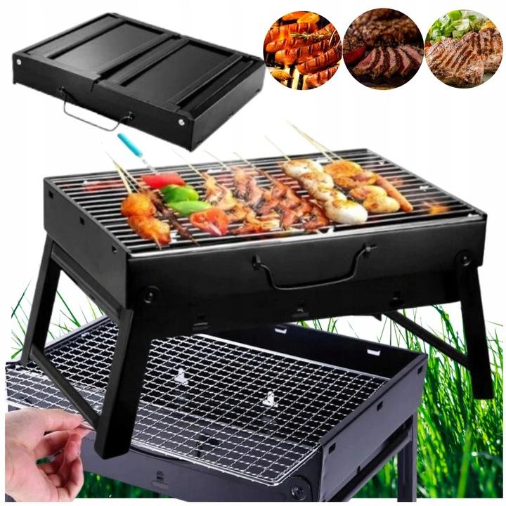 Grill Węglowy Przenośny Walizka Grill Bbq Ogrodowy Idealny Na Wyjazd Piknik