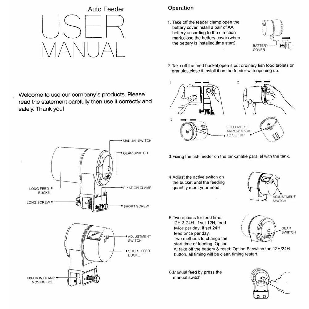 Smart Fish Tank Automatic Feeder Intelligent Timing Feeder Aquarium Goldfish Feeder Large Capacity Auto Fish Food Dispenser