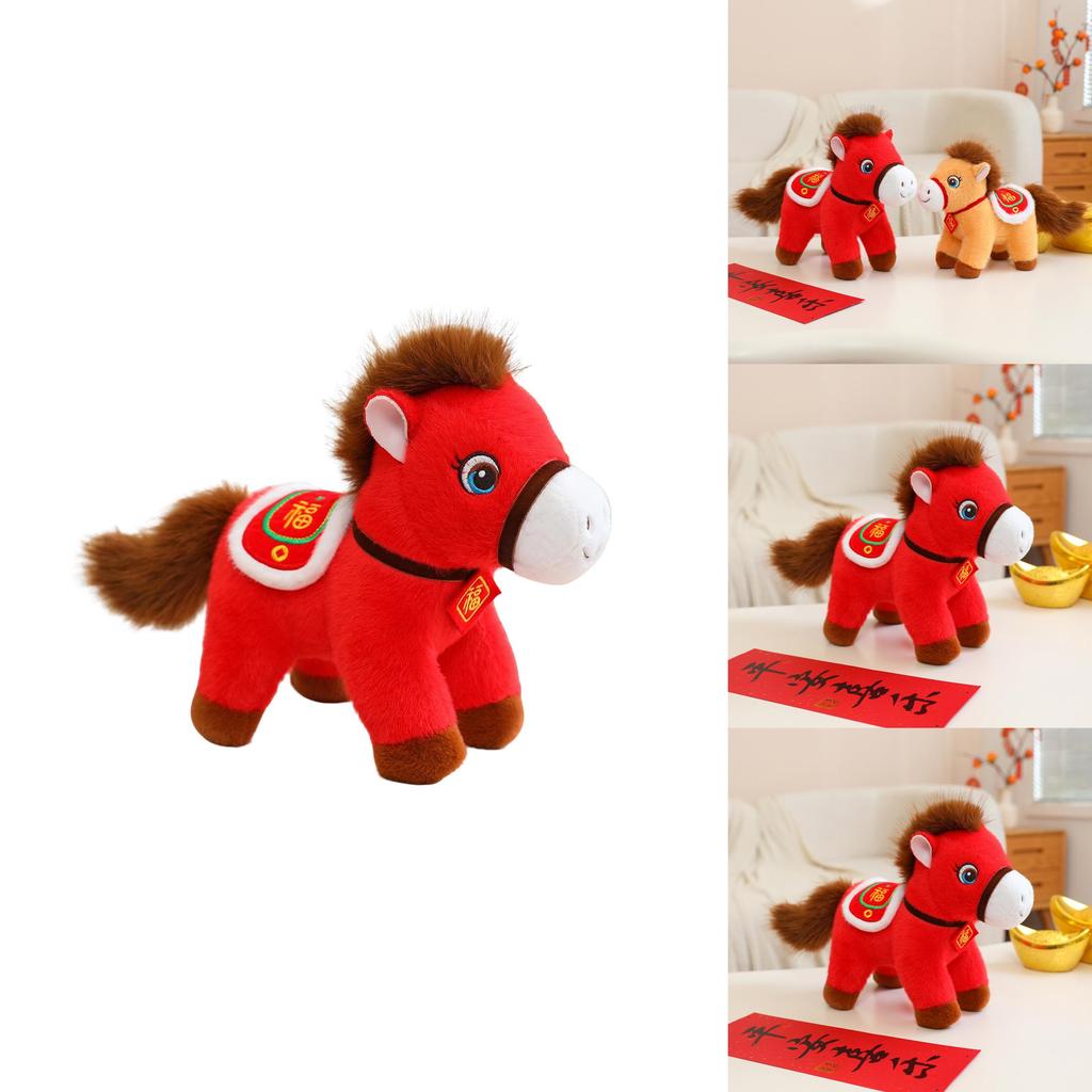 Chinese Zodiac Horse Plush Doll With Pp Cotton Filling For Festival Gifts And Collection