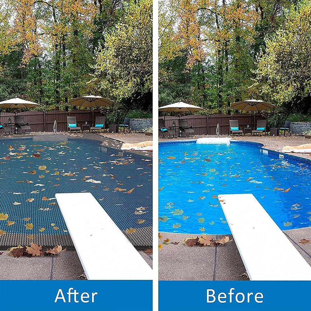 Pool Leaf Net Cover Rectangular Leaf Net In Ground Pool Cover Pool Leaf Net Cover Makes Clean-Up Fast Versatile Durable Keeps