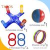 Inflatable Cross Ring Toss Game Set Pool Toy Games for Kids Adults Floating Ring Toss Billiards Game Summer Water Game Toy for Beach Backyard