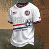 Men's Football Neck Printed Top for Casual and Day Wear