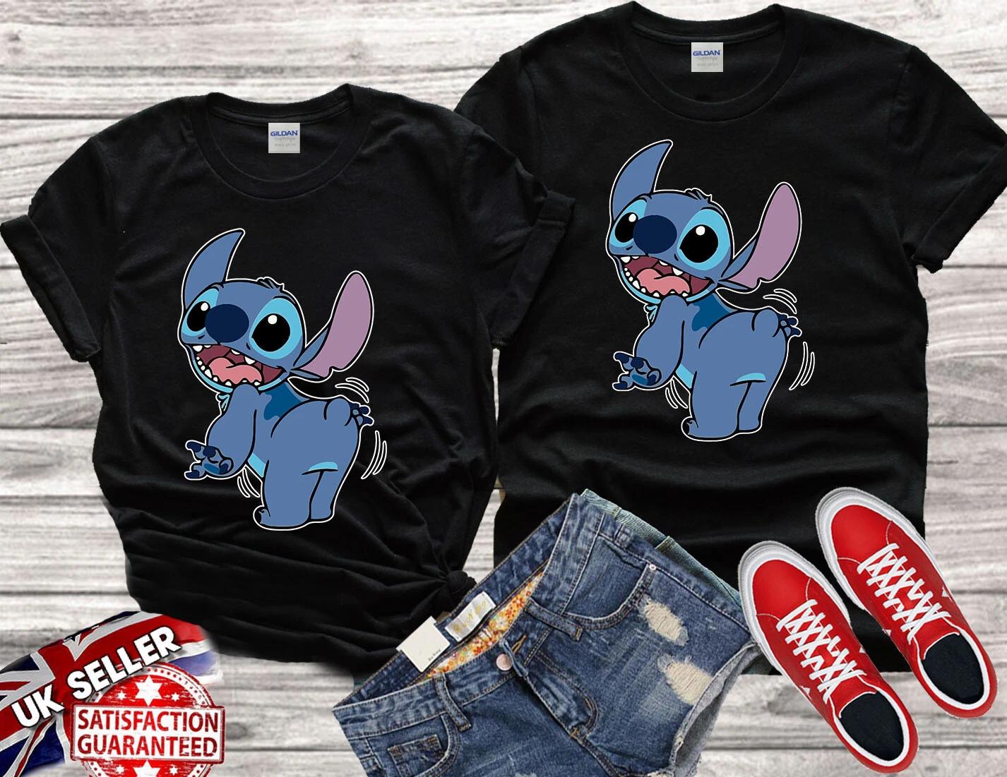 Lilo & Stitch Ohana T-shirt Cute T shirt Men Women Unisex Tshirt V58 XL