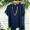 Women's Casual Solid Color V Neck Short Sleeve Top Lightweight Breathable Linen Cotton Blend Shirt for Daily Wear
