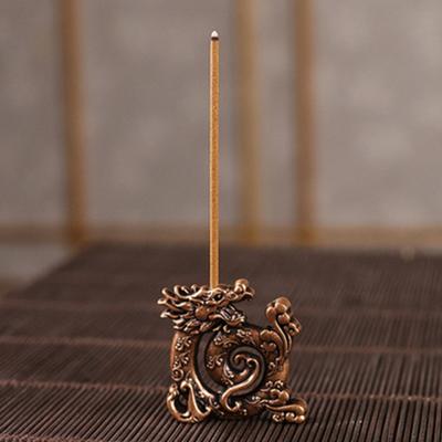 Metal Dragon Shaped Incense Stick Burners Home Indoor Furnaces Holder Small Ornaments Miniatures Support 4-Color
