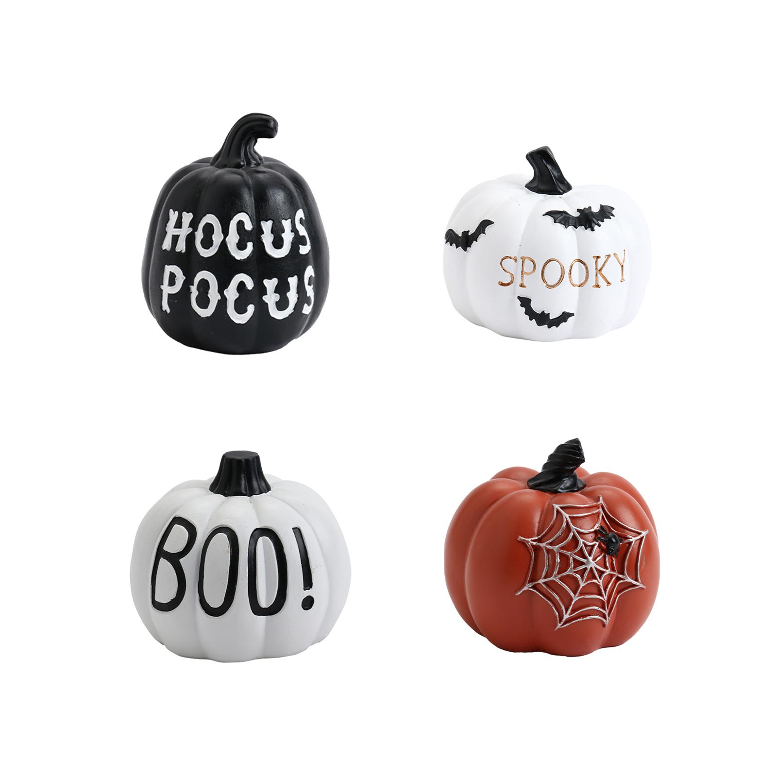 

Фигурка тыквы, искусственный дом с привидениями, декор, украшение на Хэллоуин, статуя для праздничного ландшафта, украшения для стола в помещении, вечеринки чёрный