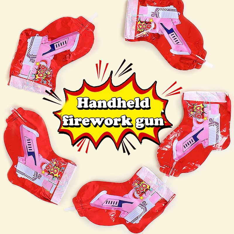 10Pcs Handheld Confetti Poppers Inflatable Multicolor Poppers Portable Prop For Birthday Party Family Gathering Outdoor Toys