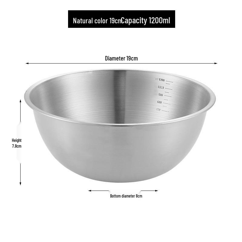Nerezová multifunkční míchací mísa v korejském stylu se stupnicí