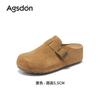 Platform Muller Shoes Women's New Spring Muller Bag Head Half Slippers Lazy One Pedal Single Shoes