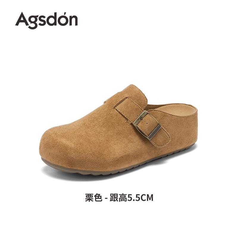 Platform Muller Shoes Women's New Spring Muller Bag Head Half Slippers Lazy One Pedal Single Shoes
