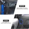 Car Inner Door Speaker Horn Cover Trim 2X For Ford Mustang 2015- Bright Blue