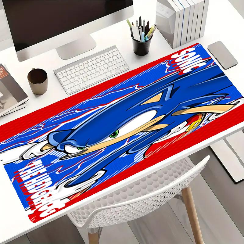 Sonic Theme Mouse Pad, Non Slip Rubber Base, Multifunctional Office & Home Decor, Perfect for Workspace Personalization.