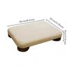 Small Rectangular Japanese Tatami Low Stool White Textile