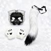 Furry Fox Costume Set for Halloween Cosplay and Themed Photoshoot with Adjustable Belt and Soft Tail for Men