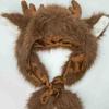 2025 Design Christmas Elk Horns Teddy Fleece Thunder Hat Women's Season Fleece Straps Ear Protectors Versatile