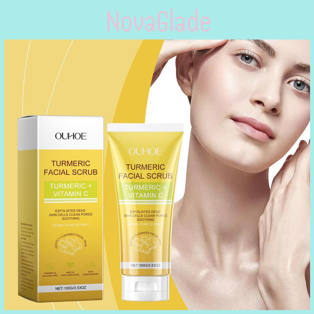 Ouhoe Ginger Turmeric Exfoliating Facial Scrub Gentle Renewal For Smooth Radiant Skin