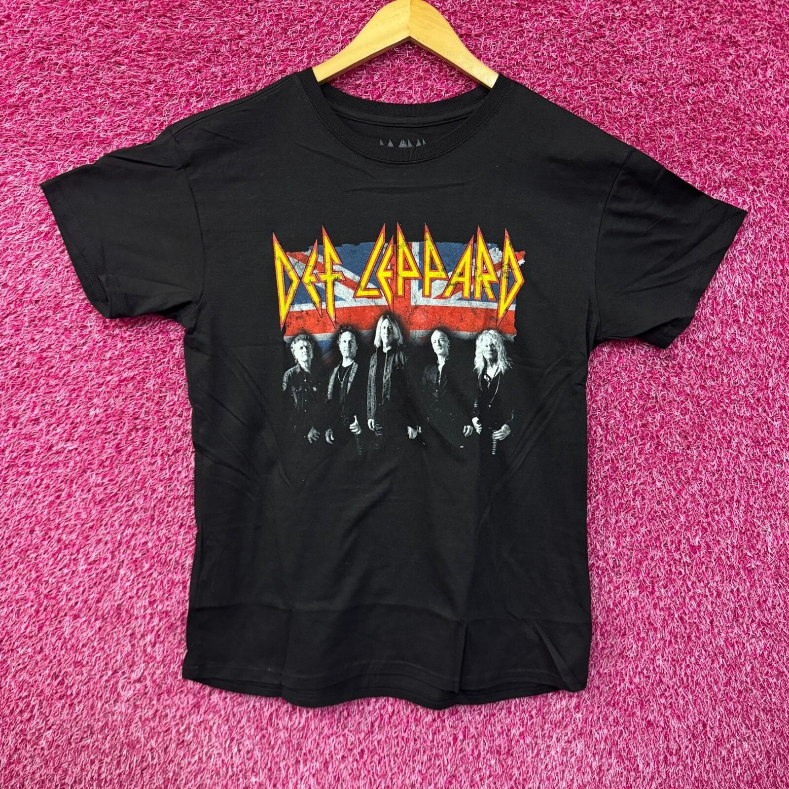 

Def Leppard Hall of Fame British Flag Heavy Metal Band Tee M XXXXL