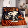 1Pc Snoopy Skeleton Halloween Blanket Soft And Comfortable Casual Warm Camping Travel Christmas Halloween Gift M91798