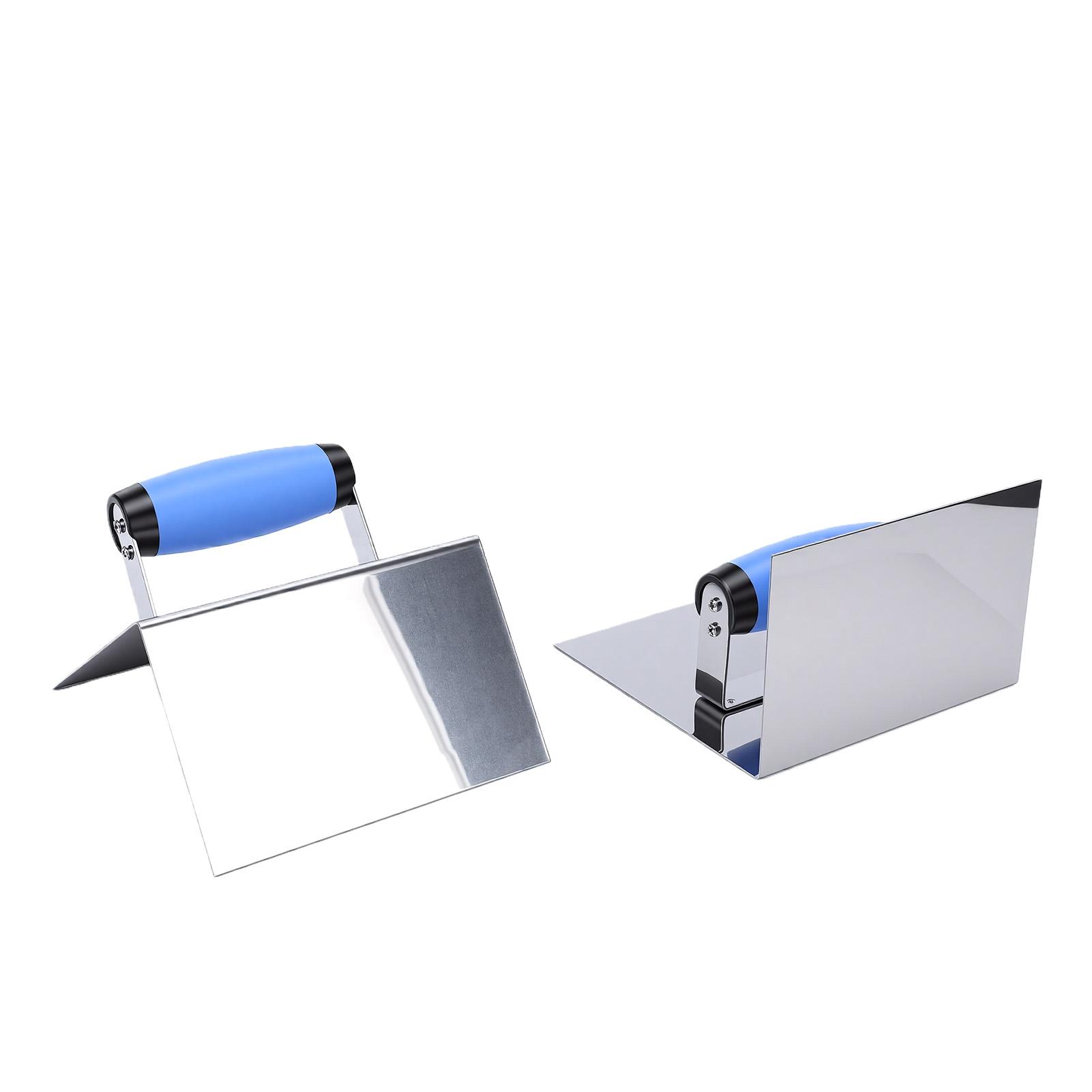 

Inside Outside Corner Trowel Set 90 Degree Stainless Steel Step Trowels for Concrete Finishing Plastering