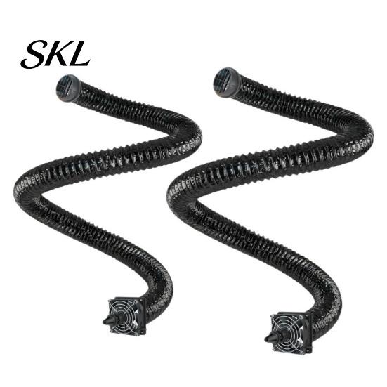 Flexible Car Air Duct Tube Conditioning Ventilation Hose for Back Seat, Portable with Vent Extension For Pets USB Flow Fan, Adjustable Pipe SUV Truck