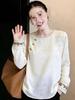 Women's Embroidered Jacquard Shirt - Retro Long Sleeve Top for Spring/Autumn