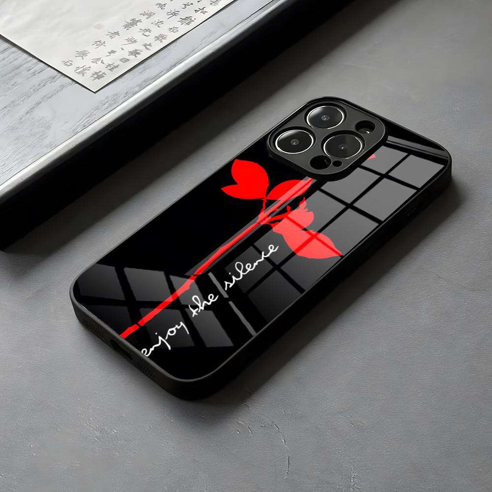 D-Depeche Mode Rock-ES Band Phone Case Glass For IPhone 16 15 14 Pro Max 13 12 Mini 11 X XS XR 8 Plus For Lovely Samsung S 25 24