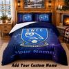 Sheffield Wednesday FC Pattern Bedding 3Pcs Set Custom Name, Bed Sheet And Pillowcases For Home Bedroom