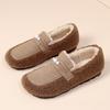 Fashion Cotton Shoes Women Winter 2025 New Plush Warm Fashion Comfortable Flat Slip on Shoes Leisure Shallow Shoes Zapatos De Mujer