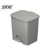 White And Gray Trash Can Pedal Can, with Dual-mode Lid, Easy Access Garbage Household Foot Operated Bin Odor-proof Slim Solid Color Waste Basket, for