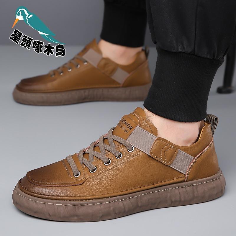 Men's shoes autumn new bread shoes retro men's tooling casual leather shoes genuine leather cow shoes